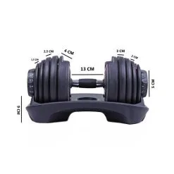 OZIO FITNESS 2 Mancuernas Ajustables Power 2,5-24 Kg (Par) Con Base De Almacenamiento -tienda de equipos de fitness 2 mancuernas ajustables power 25 24 kg par con base de almacenamiento 4