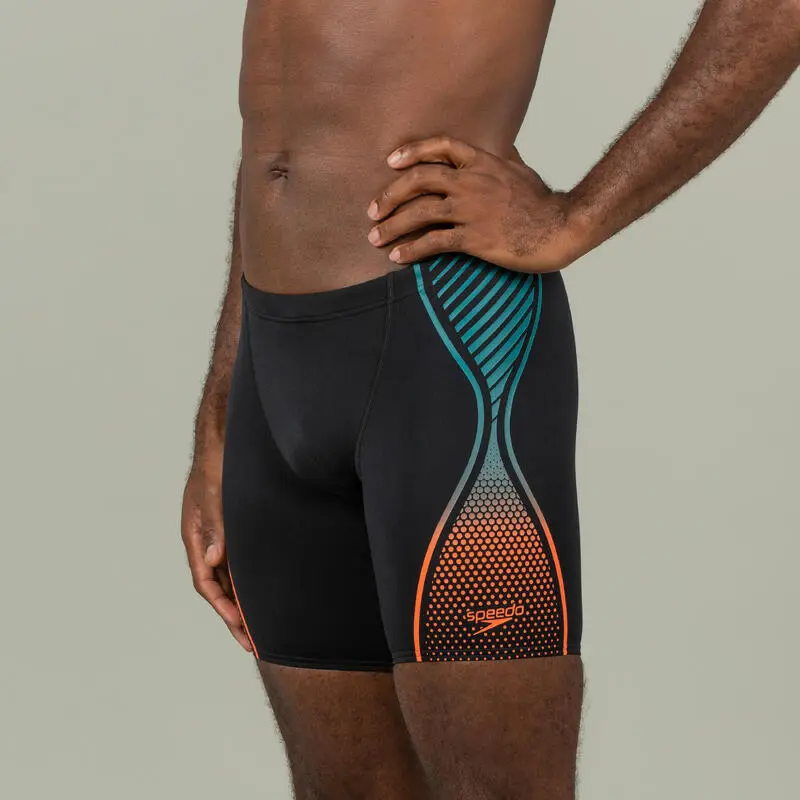 Bañador Bóxer Speedo Boost Hombre Negro Naranja Largo 3 Bañador Bóxer Speedo Boost Hombre Negro Naranja Largo