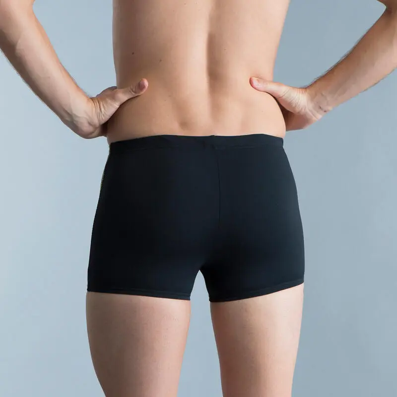 Bañador Hombre Natación Arena Bóxer Negro Amarillo 4 Bañador Hombre Natación Arena Bóxer Negro Amarillo - Imagen 2
