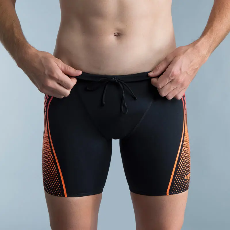 Bañador Hombre Natación Speedo Bóxer Negro Naranja 5 Bañador Hombre Natación Speedo Bóxer Negro Naranja - Imagen 3
