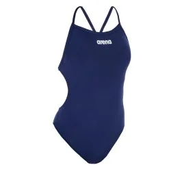 Bañador Mujer Natación Arena Solid Tech Azul Marino -tienda de equipos de fitness baador mujer natacion arena solid tech azul marino 3