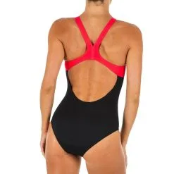 Bañador Mujer Natación Arena Swim Pro Negro Coral -tienda de equipos de fitness baador mujer natacion arena swim pro negro coral 1