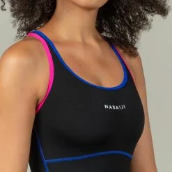 Bañador Mujer Natación Nabaiji Negro Rosa 12 Bañador Mujer Natación Nabaiji Negro Rosa -tienda de equipos de fitness baador mujer natacion nabaiji negro rosa 4