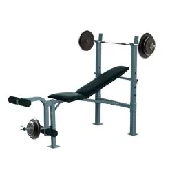 Banco De Pesas HOMCOM Negro Maquina De Fitness 165x68x114cm