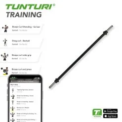 Tunturi Barra De Bombeo Aeróbico 150cm Negro -tienda de equipos de fitness barra de bombeo aerobico 150cm negro 2