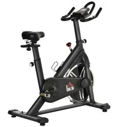 Bicicleta Estática Con Volante 10 Kg HOMCOM 110x57x114 Cm Negro