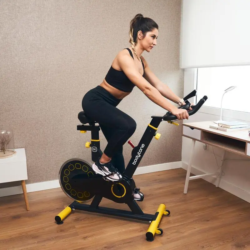 Bicicleta Indoor Spinning Bodytone AB100-BY Amarillo Rueda Inercia 14kg 4 Bicicleta Indoor Spinning Bodytone AB100-BY Amarillo Rueda Inercia 14kg - Imagen 2