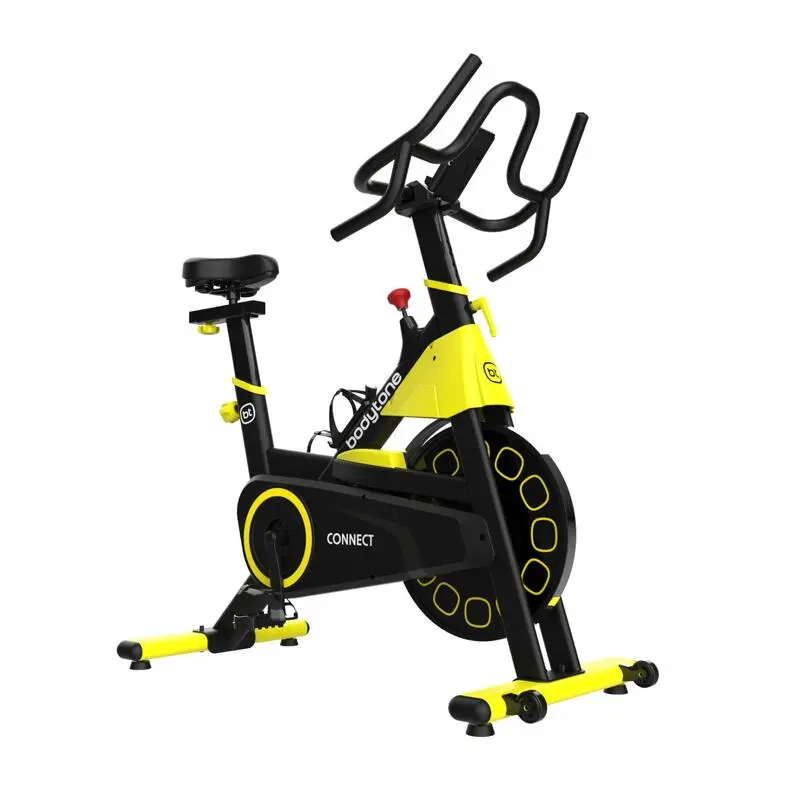 Bicicleta Indoor Spinning Bodytone Conectada Amarillo Rueda Inercia 16kg 5 Bicicleta Indoor Spinning Bodytone Conectada Amarillo Rueda Inercia 16kg - Imagen 3