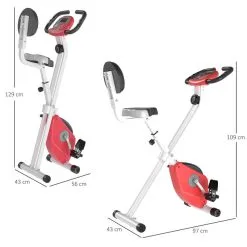 Bicicleta Para Ejercicios De Forma X HOMCOM Rojo 43x97x109 Cm 7 Bicicleta Para Ejercicios De Forma X HOMCOM Rojo 43x97x109 Cm -tienda de equipos de fitness bicicleta para ejercicios de forma x homcom rojo 43x97x109 cm 2