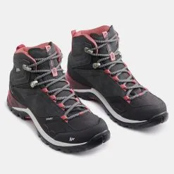 tienda de equipos de fitness -tienda de equipos de fitness botas de montaa y trekking impermeables mujer quechua mh500 gris 1