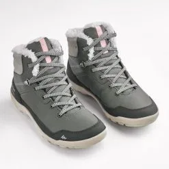 Botas De Nieve Y Apreski Impermeables Mujer Quechua SH100 Warm Caqui -tienda de equipos de fitness botas de nieve y apreski impermeables mujer quechua sh100 warm caqui 1