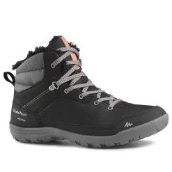 Botas De Nieve Y Apreski Impermeables Mujer Quechua SH100 Warm Caqui -tienda de equipos de fitness botas de nieve y apreski impermeables mujer quechua sh100 warm negro