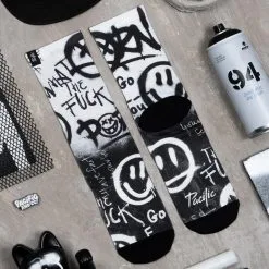 PACIFIC And CO Calcetin Running Con Tejido Coolmax Unisex Acid BW, Sublimado Multicolor -tienda de equipos de fitness calcetin running con tejido coolmax unisex acid bw sublimado multicolor 3