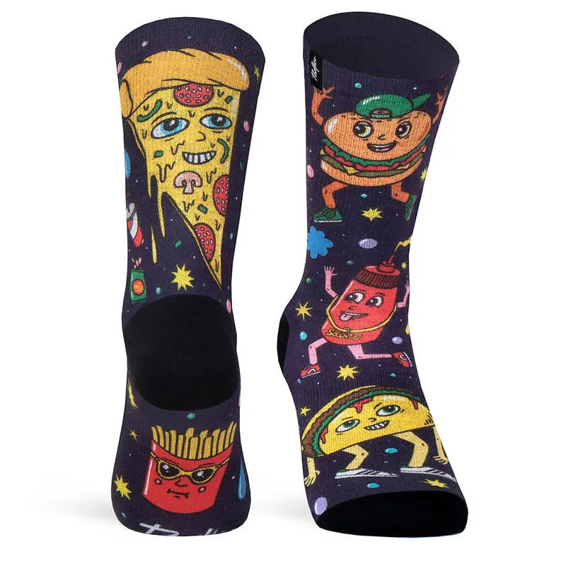 PACIFIC And CO Calcetin Running Con Tejido Coolmax Unisex Fast Food, Sublimado Multicolor 3 PACIFIC And CO Calcetin Running Con Tejido Coolmax Unisex Fast Food, Sublimado Multicolor