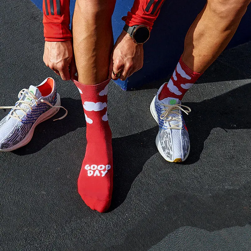 PACIFIC And CO Calcetin Running Unisex Smile Run, Tricotado Color Rojo 4 PACIFIC And CO Calcetin Running Unisex Smile Run, Tricotado Color Rojo - Imagen 2