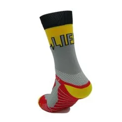 CALCETINES DE RUNNING #LIFE Unisex - KAMUABU Color GRIS/AMARILLO 23cm De Caña -tienda de equipos de fitness calcetines de running life unisex kamuabu color grisamarillo 23cm de caa 2
