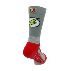 CALCETINES DE RUNNING #SUPERHERO Unisex - KAMUABU Color GRIS 23cm De Caña
