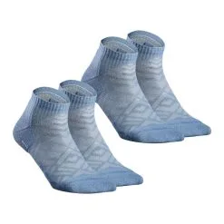 Calcetines Tobilleros De Montaña Y Trekking 2 Pares Adulto Quechua HIke 100 -tienda de equipos de fitness calcetines hike 100 low azul claro lote de 2 pares