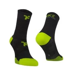 Calcetines Medianos Con Refuerzo Para Correr Fyke De Color Negro -tienda de equipos de fitness calcetines medianos con refuerzo para correr fyke de color gris