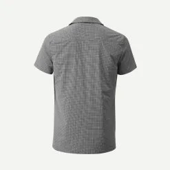 Forclaz CAMISA DE TREKKING VIAJE TRAVEL 500 STRETCH MANGAS CORTAS GRIS HOMBRE -tienda de equipos de fitness camisa de trekking viaje travel 500 stretch mangas cortas gris hombre 1