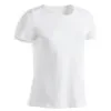 Domyos Camiseta Básica Manga Corta 100 Niña/Niño Blanco -tienda de equipos de fitness camiseta basica manga corta 100 nianio blanco