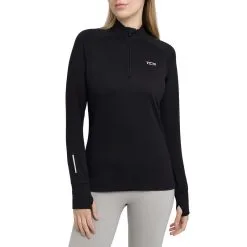 TCA Camiseta De Invierno Con Media Cremallera Para Mujer