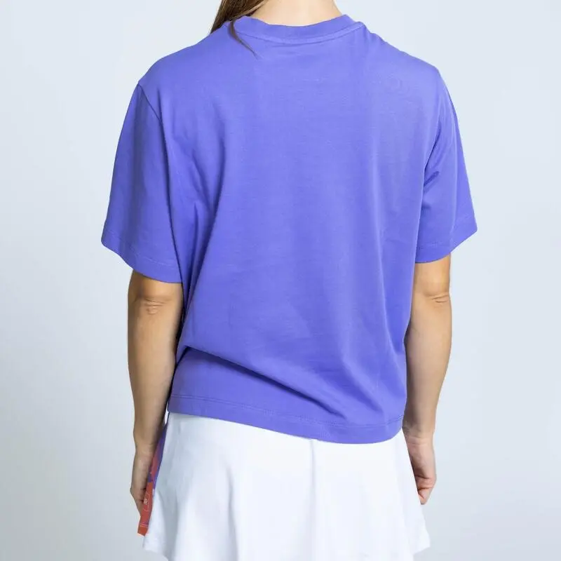 THE RUNNING REPUBLIC Camiseta De Manga Corta De Algodón Y Poliéster Reciclado De Mujer TRR Púrpura 4 THE RUNNING REPUBLIC Camiseta De Manga Corta De Algodón Y Poliéster Reciclado De Mujer TRR Púrpura - Imagen 2