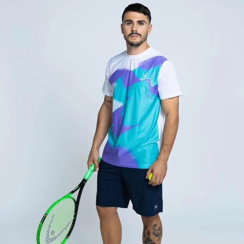 THE RUNNING REPUBLIC Camiseta De Manga Corta De Poliéster Reciclado De Hombre TRR Blanca Multicolor 4 THE RUNNING REPUBLIC Camiseta De Manga Corta De Poliéster Reciclado De Hombre TRR Blanca Multicolor - Imagen 2