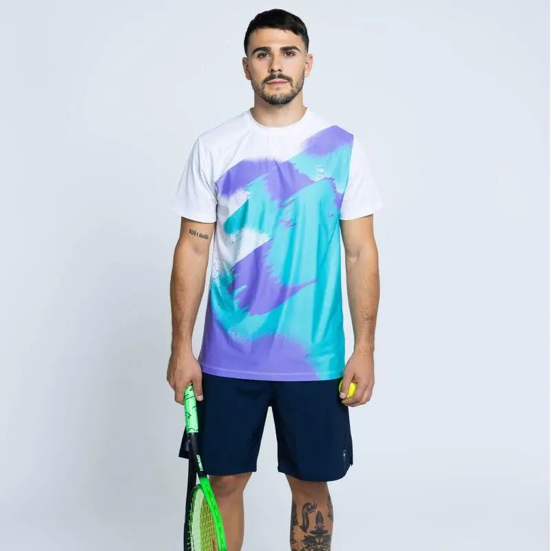 THE RUNNING REPUBLIC Camiseta De Manga Corta De Poliéster Reciclado De Hombre TRR Blanca Multicolor 3 THE RUNNING REPUBLIC Camiseta De Manga Corta De Poliéster Reciclado De Hombre TRR Blanca Multicolor