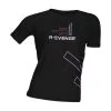 R-EVENGE Camiseta De Manga Corta Mujer Fitness Running Cardio Negra -tienda de equipos de fitness camiseta de manga corta mujer fitness running cardio negra