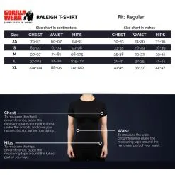 Gorilla Wear Camiseta De Manga Corta - Raleigh - Negro -tienda de equipos de fitness camiseta de manga corta raleigh negro 4