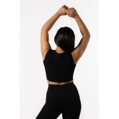 AESTHETIC WOLF Camiseta De Tirantes Entallada 'Body' - Fitness - Mujer - Negro -tienda de equipos de fitness camiseta de tirantes entallada body fitness mujer negro 3