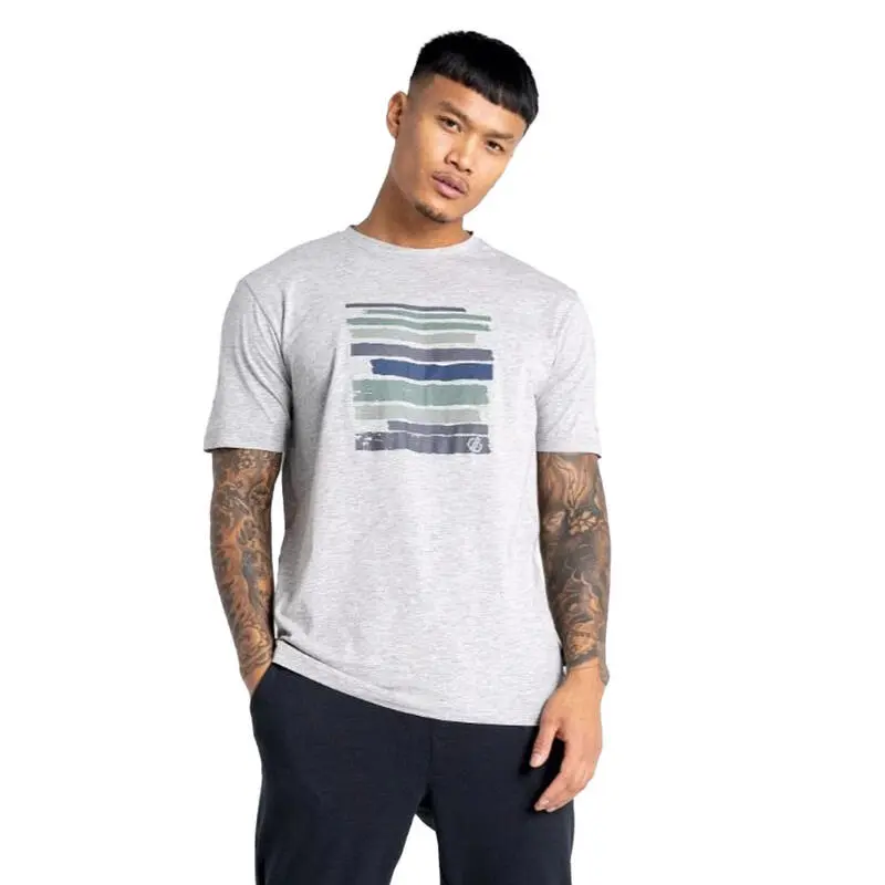 Dare 2b Camiseta Dubious II De Rayas De Jaspeada Para Hombre Gris Ceniza 6 Dare 2b Camiseta Dubious II De Rayas De Jaspeada Para Hombre Gris Ceniza - Imagen 4