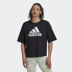 ADIDAS Camiseta Essentials Multi-Colored Logo Loose Fit Cropped