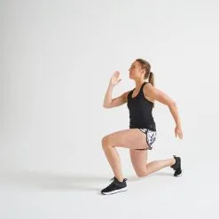 Domyos Camiseta Fitness Cardio My Top Negro Sin Mangas Espalda Natación Cuello Redondo -tienda de equipos de fitness camiseta fitness cardio my top negro sin mangas espalda natacion cuello redondo 2