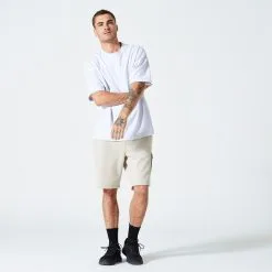 Domyos Camiseta Fitness Loose 520 Hombre Gris Claro -tienda de equipos de fitness camiseta fitness loose 520 hombre gris claro 1