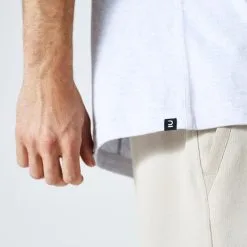 Domyos Camiseta Fitness Loose 520 Hombre Gris Claro -tienda de equipos de fitness camiseta fitness loose 520 hombre gris claro 4