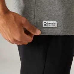 Camiseta Fitness Manga Corta Algodón Bio Hombre Domyos Gris 10 Camiseta Fitness Manga Corta Algodón Bio Hombre Domyos Gris -tienda de equipos de fitness camiseta fitness manga corta algodon bio hombre domyos gris 3