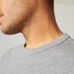 Camiseta Fitness Manga Corta Algodón Bio Hombre Domyos Gris 11 Camiseta Fitness Manga Corta Algodón Bio Hombre Domyos Gris -tienda de equipos de fitness camiseta fitness manga corta algodon bio hombre domyos gris 4