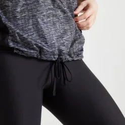 Camiseta Fitness Manga Corta Mujer Domyos 120 Negro -tienda de equipos de fitness camiseta fitness manga corta mujer domyos 120 negro 4