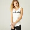 Camiseta Fitness Sin Mangas 100% Algodón Mujer Adidas Linear Blanco -tienda de equipos de fitness camiseta fitness sin mangas 100 algodon mujer adidas linear blanco