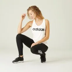 Camiseta Fitness Sin Mangas 100% Algodón Mujer Adidas Linear Blanco 9 Camiseta Fitness Sin Mangas 100% Algodón Mujer Adidas Linear Blanco -tienda de equipos de fitness camiseta fitness sin mangas 100 algodon mujer adidas linear blanco 2