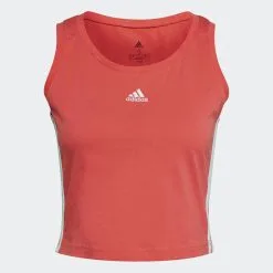 Camiseta Fitness Sin Mangas Algodón Mujer Adidas Salmón -tienda de equipos de fitness camiseta fitness sin mangas algodon mujer adidas salmon 4