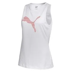 Camiseta Fitness Sin Mangas Algodón Mujer Puma Blanco -tienda de equipos de fitness camiseta fitness sin mangas algodon mujer puma blanco 4