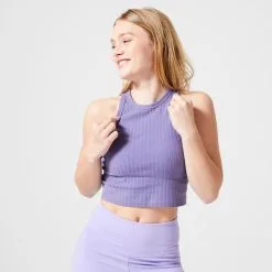 Domyos Camiseta Fitness Tirantes Crop Top Canalé 520 Mujer Negro 13 Domyos Camiseta Fitness Tirantes Crop Top Canalé 520 Mujer Negro -tienda de equipos de fitness camiseta fitness tirantes crop top canale 520 mujer lila