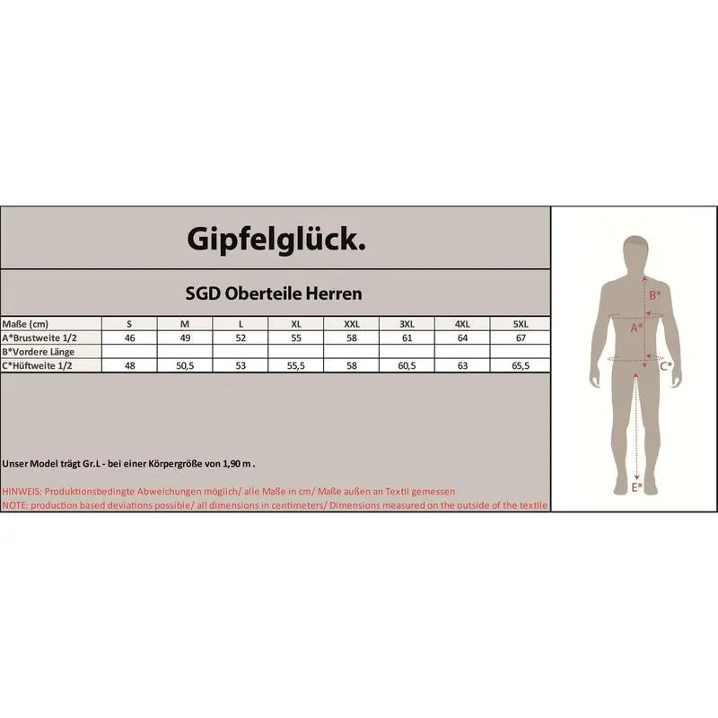 GIPFELGLÜCK Camiseta Funcional Paul Senderismo/exterior/tremetismo Hombres 5 GIPFELGLÜCK Camiseta Funcional Paul Senderismo/exterior/tremetismo Hombres - Imagen 3