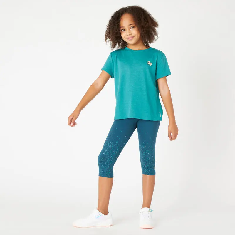 Camiseta Gimnasia Deportiva Manga Corta Algodón Niños Domyos 500 Verde 6 Camiseta Gimnasia Deportiva Manga Corta Algodón Niños Domyos 500 Verde - Imagen 4