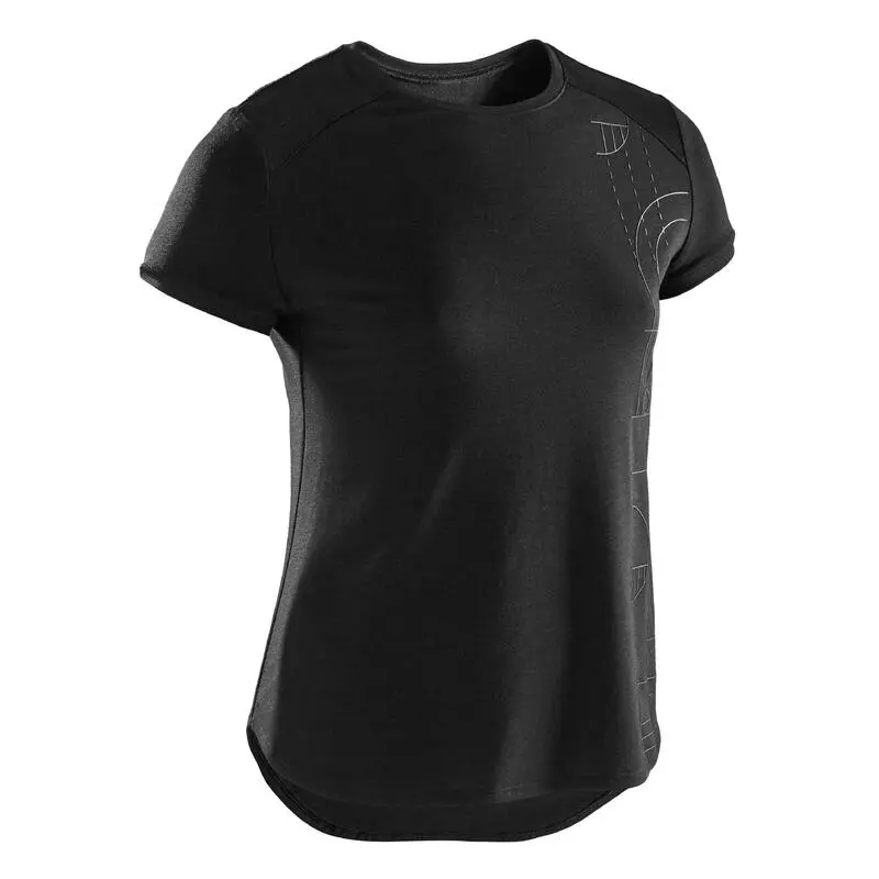 Camiseta Gimnasia Deportiva Manga Corta Transpirable Niños Domyos 500 Negro 7 Camiseta Gimnasia Deportiva Manga Corta Transpirable Niños Domyos 500 Negro - Imagen 5
