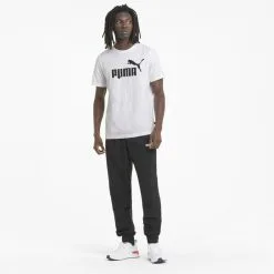Camiseta Hombre PUMA Essentials Logo Blanco -tienda de equipos de fitness camiseta hombre puma essentials logo blanco 3