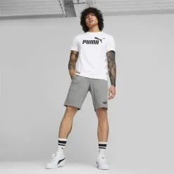 Camiseta Hombre PUMA Essentials Logo Blanco -tienda de equipos de fitness camiseta hombre puma essentials logo blanco 4